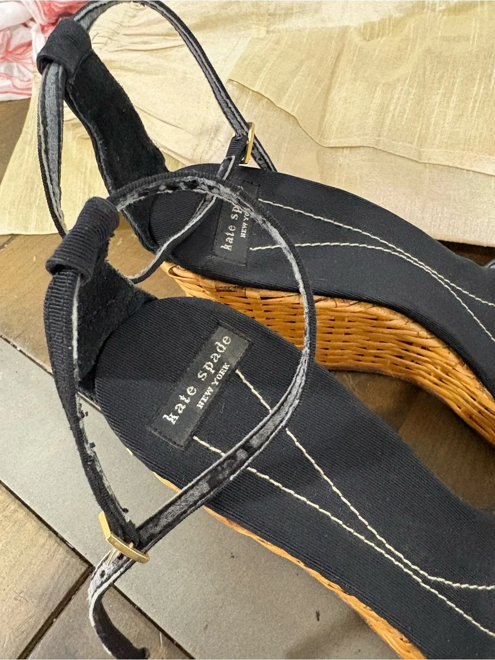 Y2K Kate spade grail 2005 wicker wedges